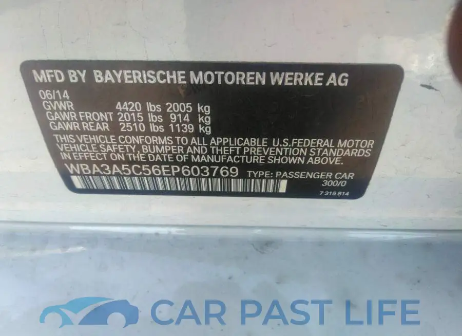 WBA3A5C56EP603769# 9