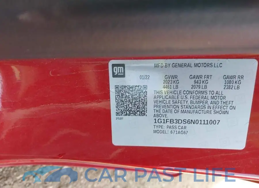 1G1FB3DS6N0111007# 9