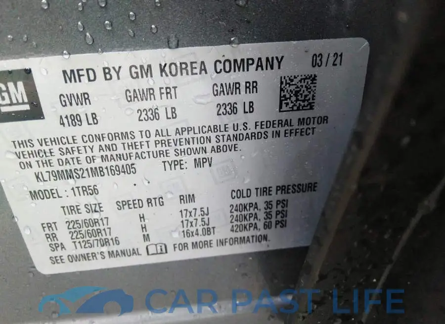 KL79MMS21MB169405# 9