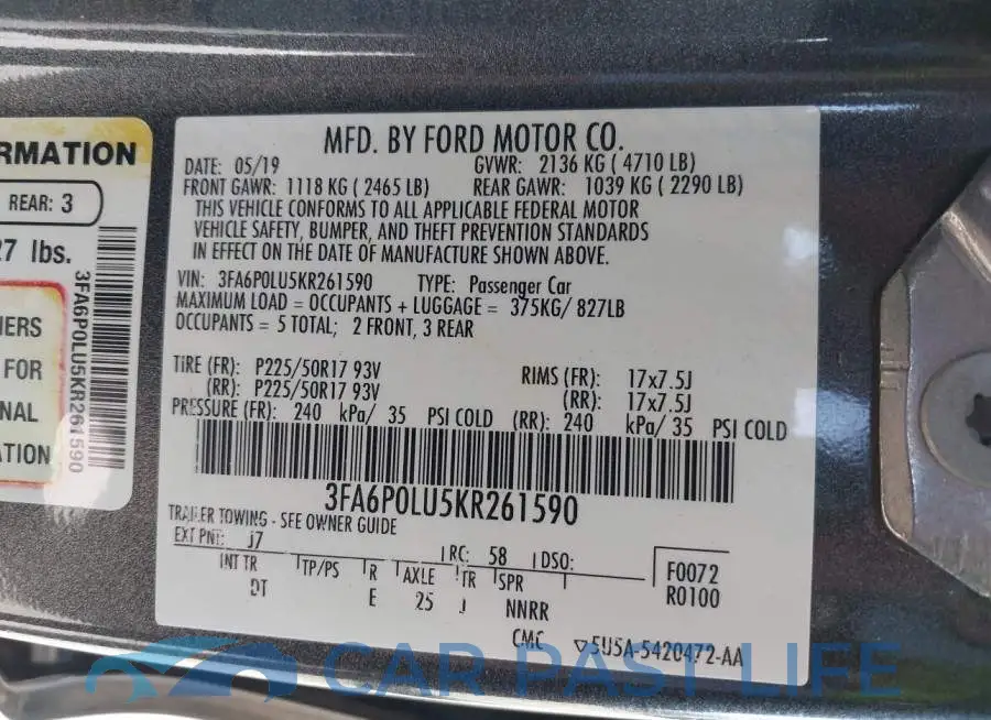 3FA6P0LU5KR261590# 9