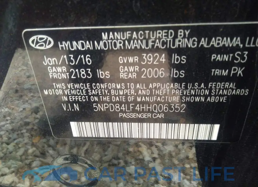 5NPD84LF4HH006352# 9