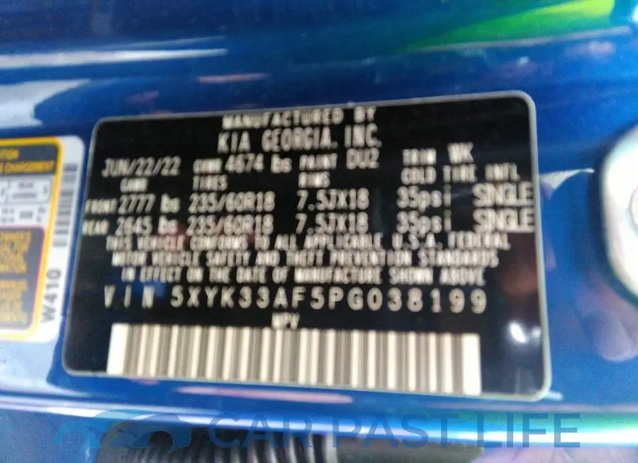 5XYK33AF5PG038199# 9