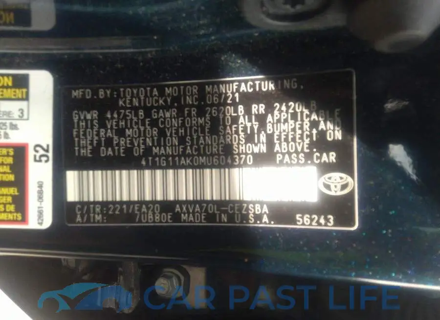 4T1G11AK0MU604370# 9