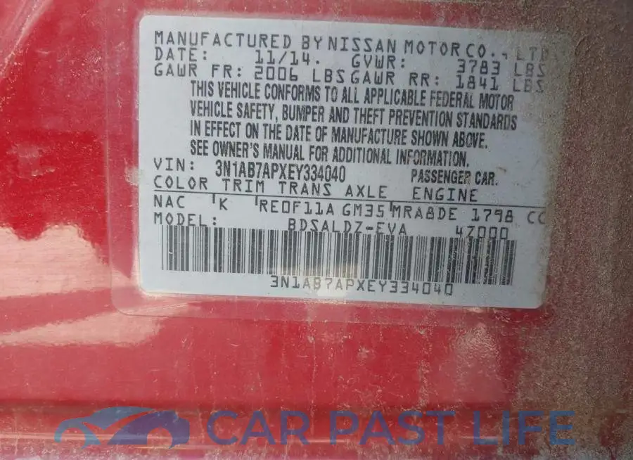 3N1AB7APXEY334040# 9