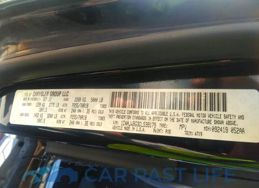 1C4AJWBG3DL539179# 9