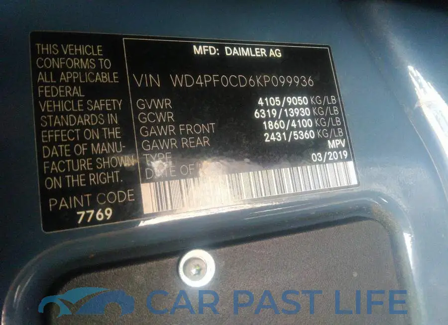 WD4PF0CD6KP099936# 9