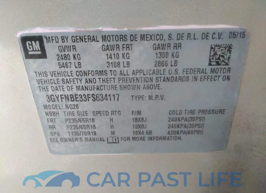 3GYFNBE33FS634117# 9