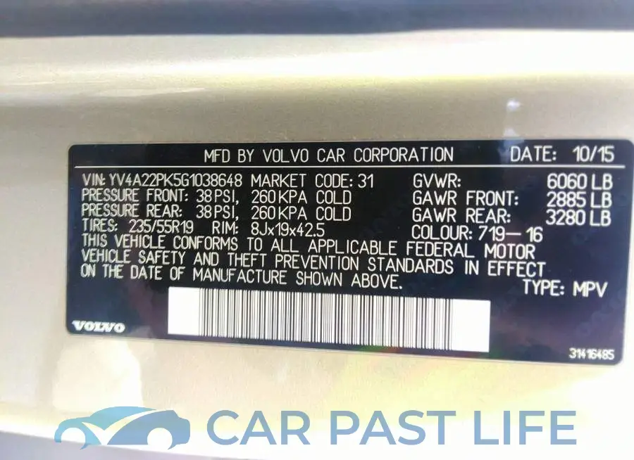YV4A22PK5G1038648# 9