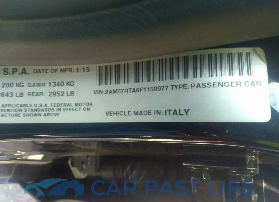 ZAM57RTA6F1150977# 9