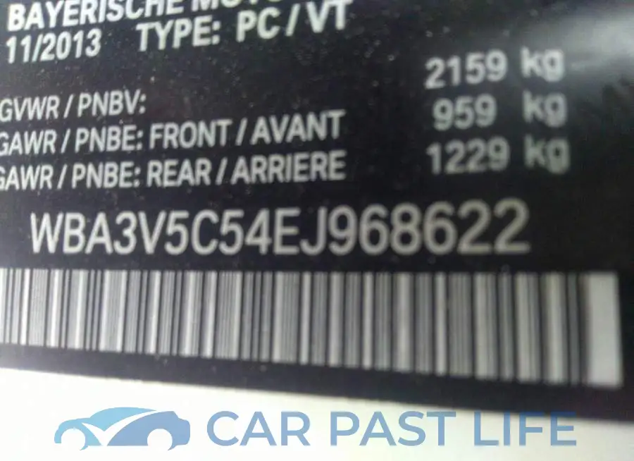 WBA3V5C54EJ968622# 9