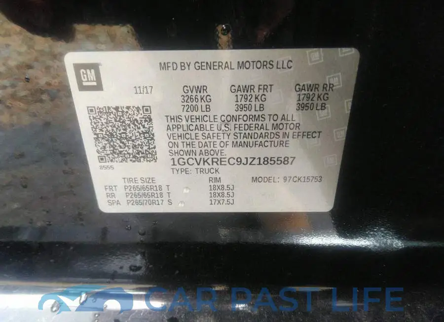 1GCVKREC9JZ185587# 9