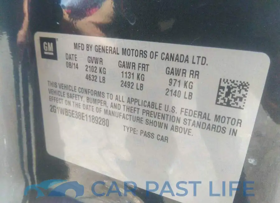 2G1WB5E38E1189280# 9