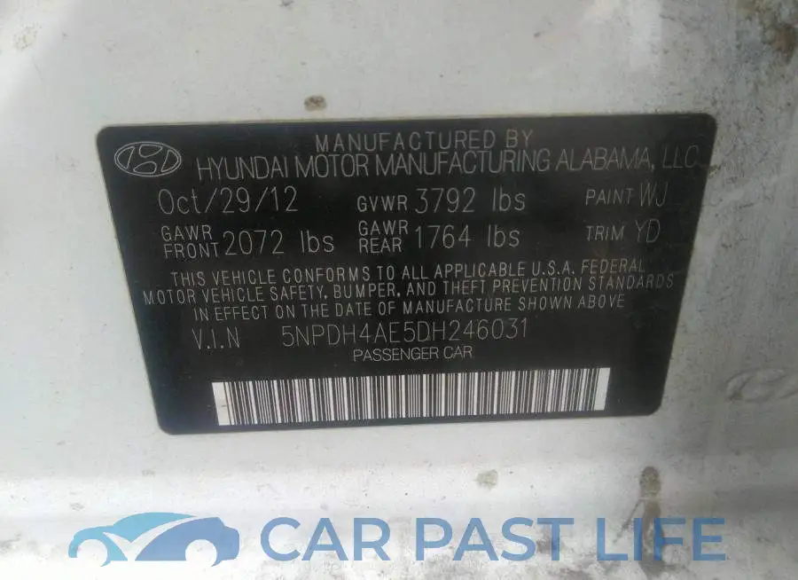 5NPDH4AE5DH246031# 9