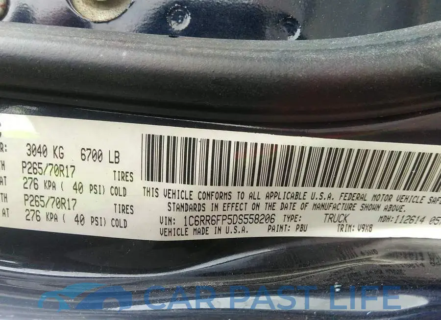 1C6RR6FP5DS558206# 9