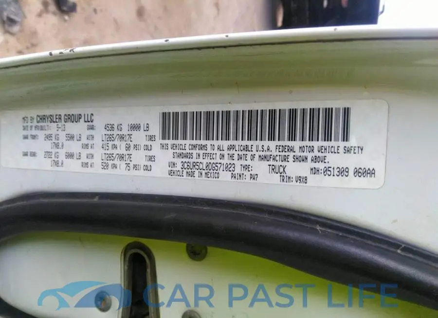 3C6UR5CL0DG571023# 9