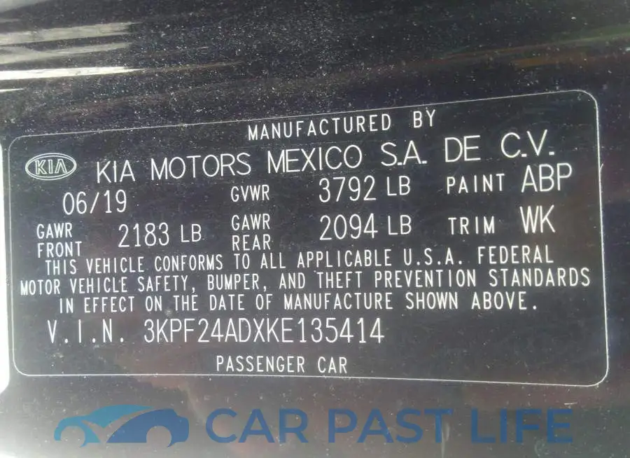 3KPF24ADXKE135414# 9