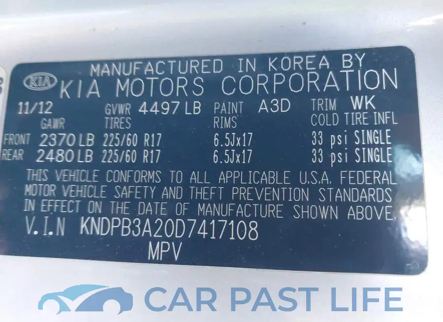 KNDPB3A20D7417108# 9