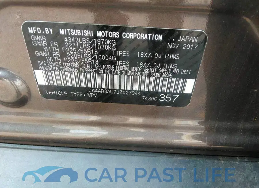 JA4AR3AU7JZ027944# 9