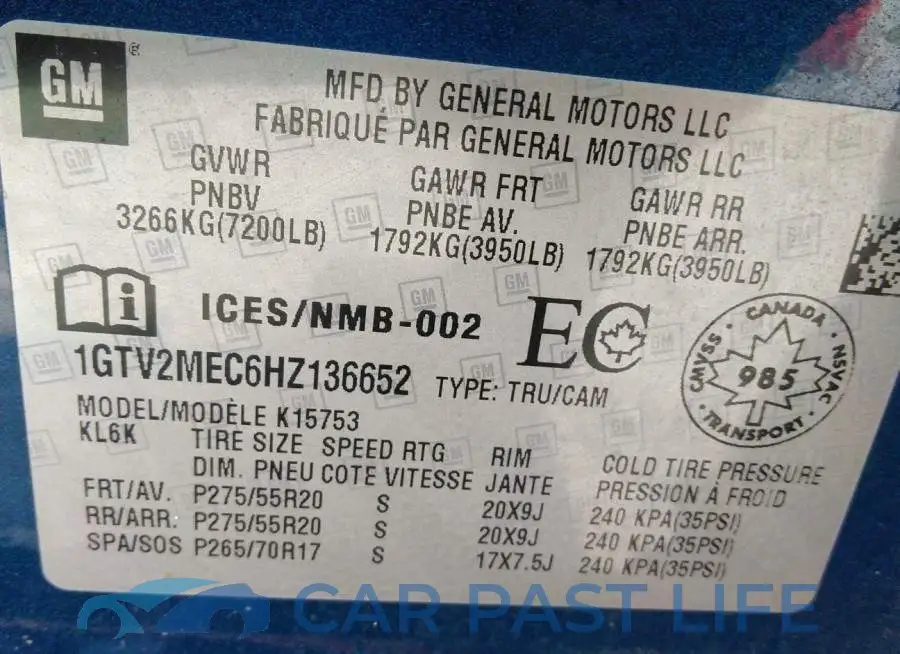1GTV2MEC6HZ136652# 9