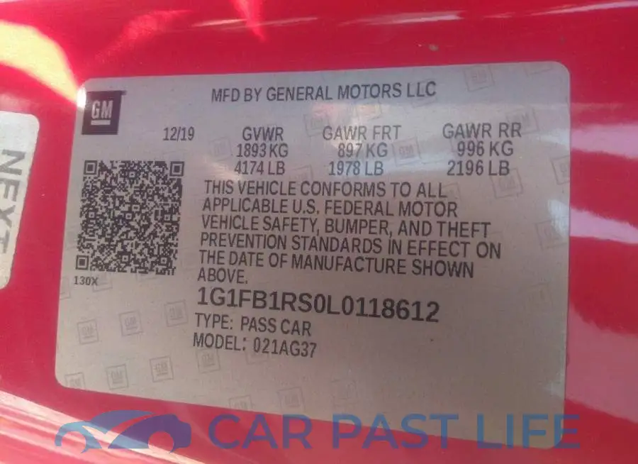 1G1FB1RS0L0118612# 9