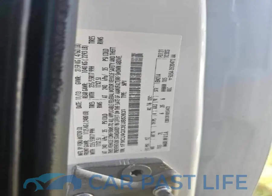 1FMCU9GX3EUB53833# 8