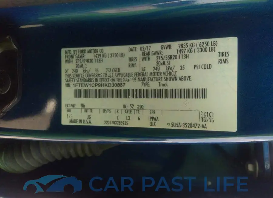 1FTEW1CP9HKD30867# 9