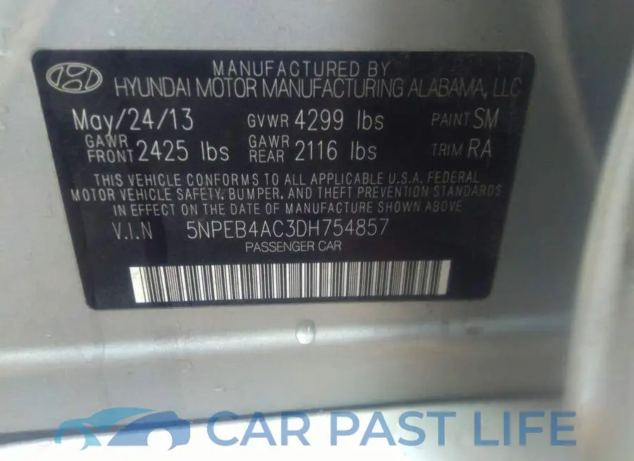 5NPEB4AC3DH754857# 9