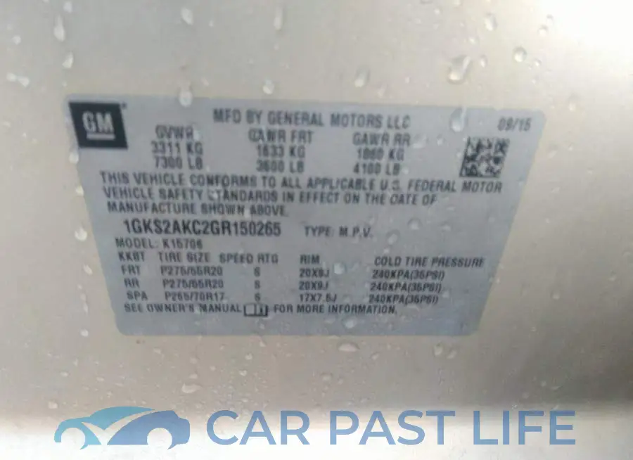 1GKS2AKC2GR150265# 9