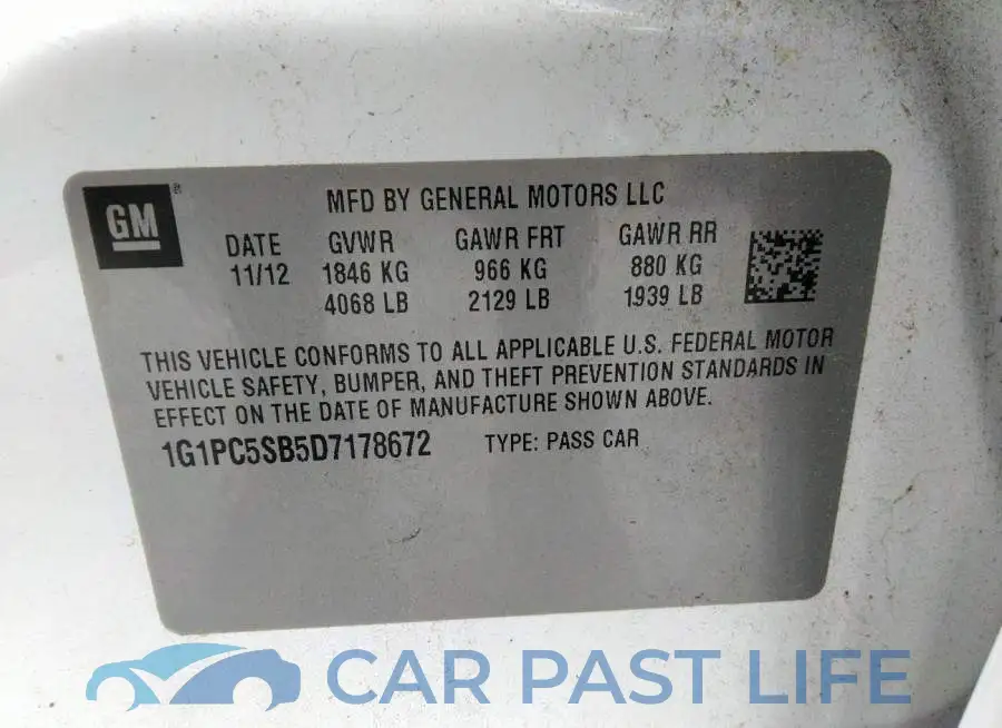 1G1PC5SB5D7178672# 9
