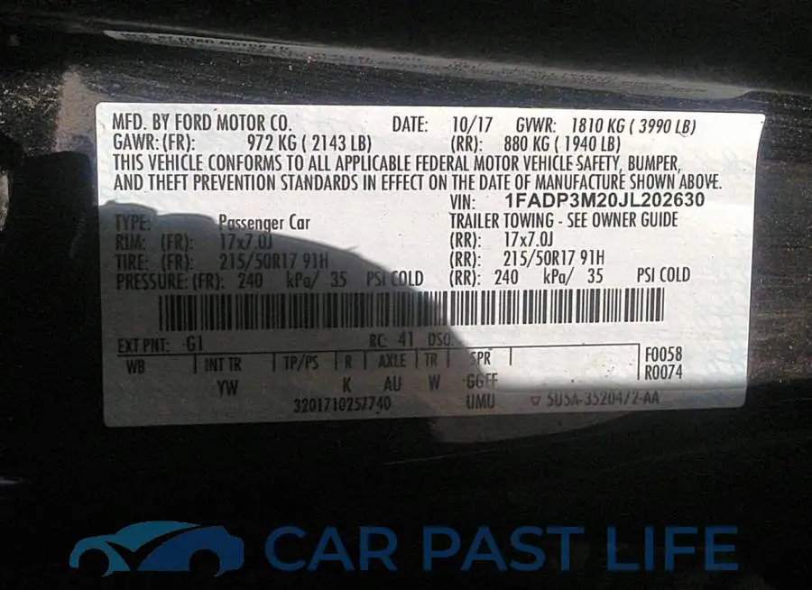 1FADP3M20JL202630# 9