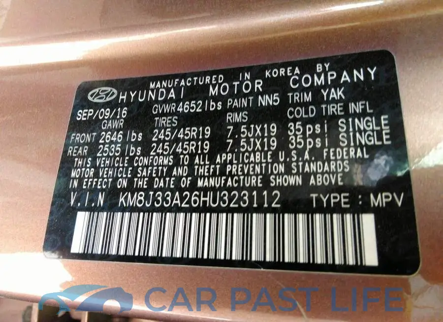 KM8J33A26HU323112# 9