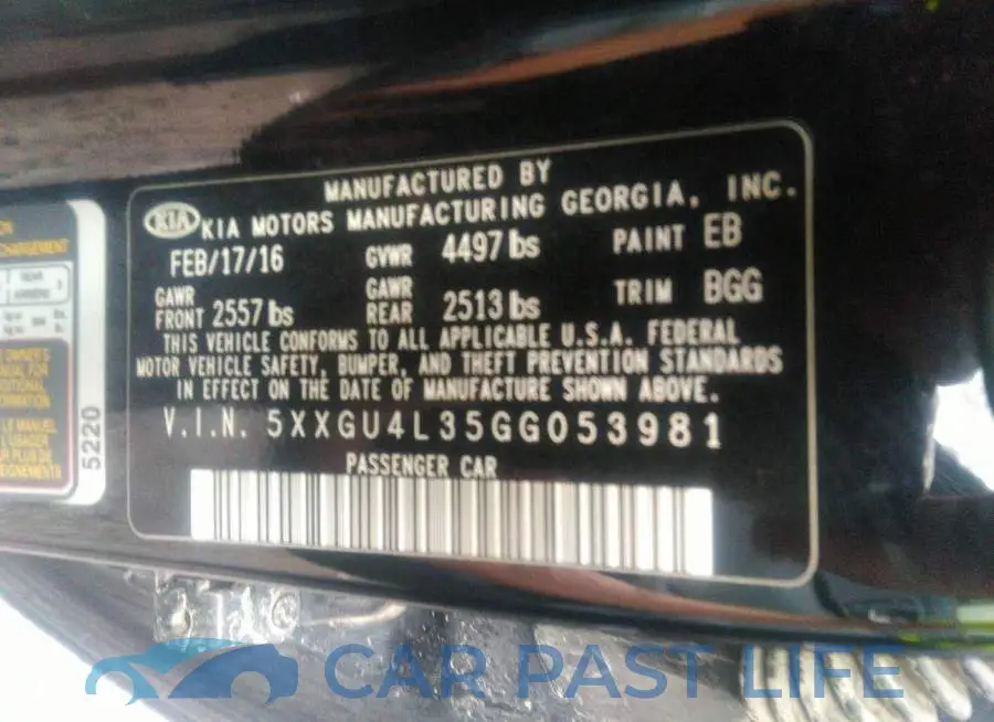 5XXGU4L35GG053981# 9