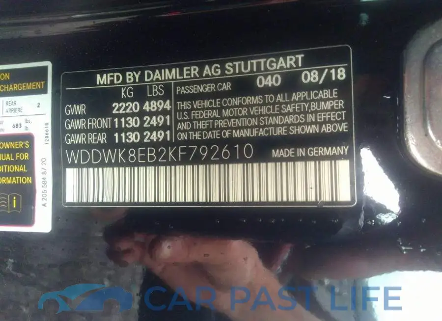 WDDWK8EB2KF792610# 9
