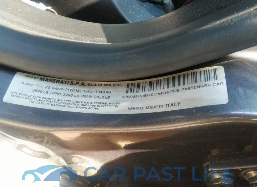 ZAM57RSA7G1184316# 9