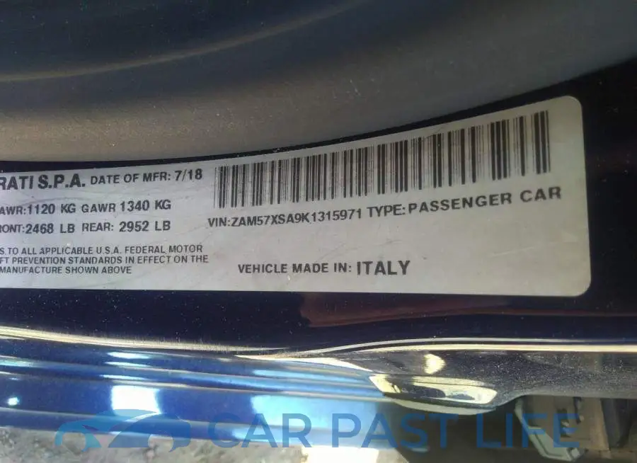 ZAM57XSA9K1315971# 9