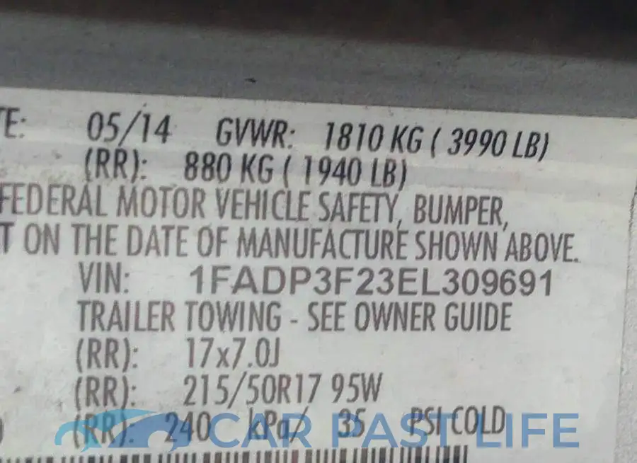 1FADP3F23EL309691# 9