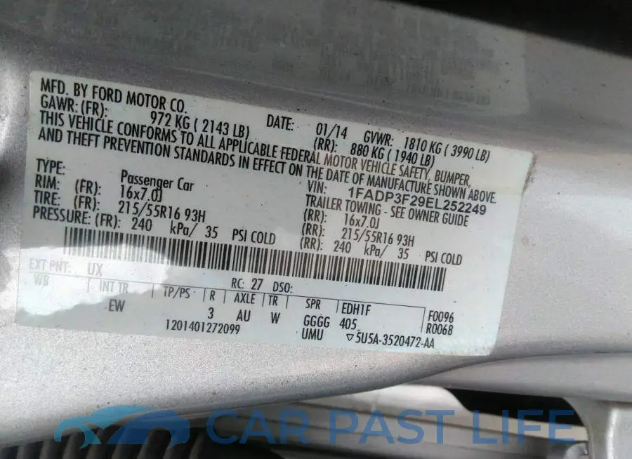 1FADP3F29EL252249# 9