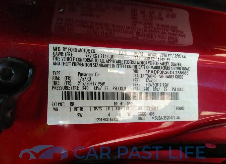1FADP3K26DL288985# 9