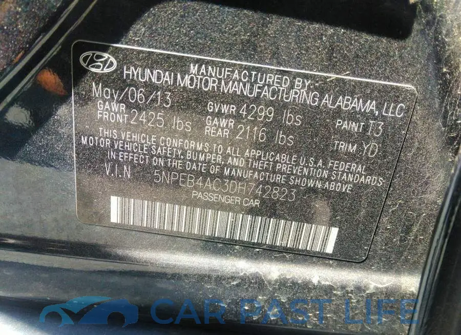 5NPEB4AC3DH742823# 9