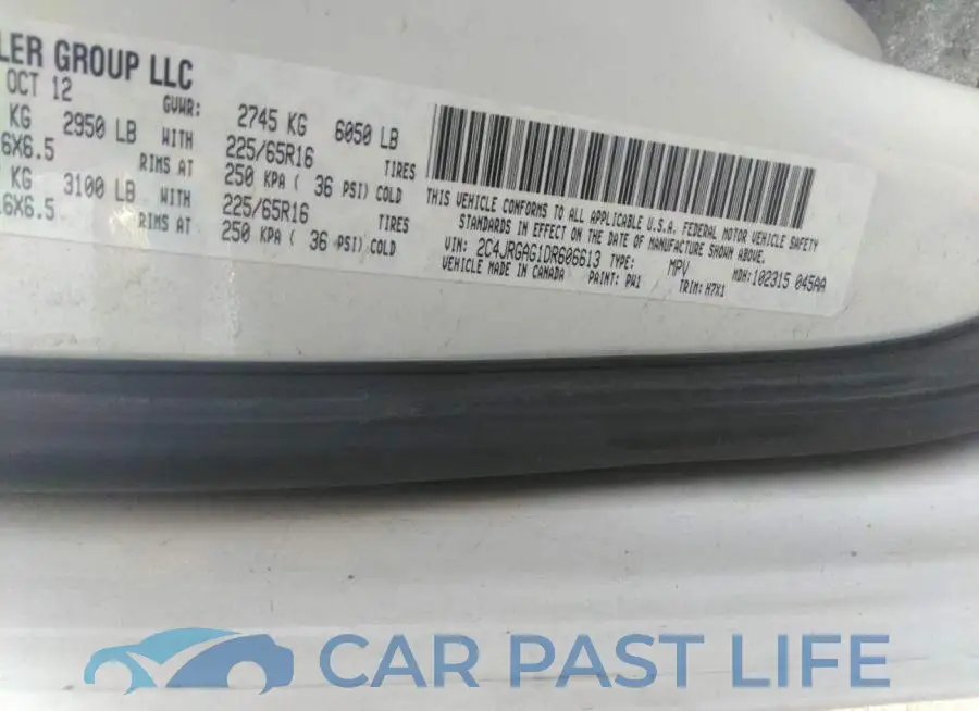 2C4JRGAG1DR606613# 9