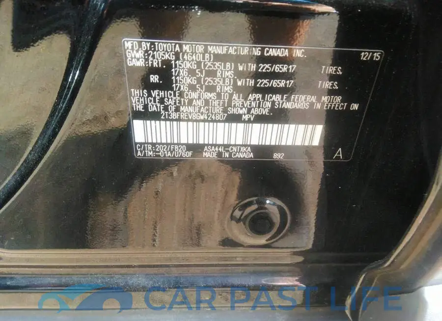 2T3BFREV8GW424807# 9