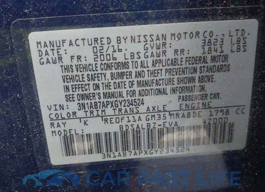 3N1AB7APXGY234524# 9