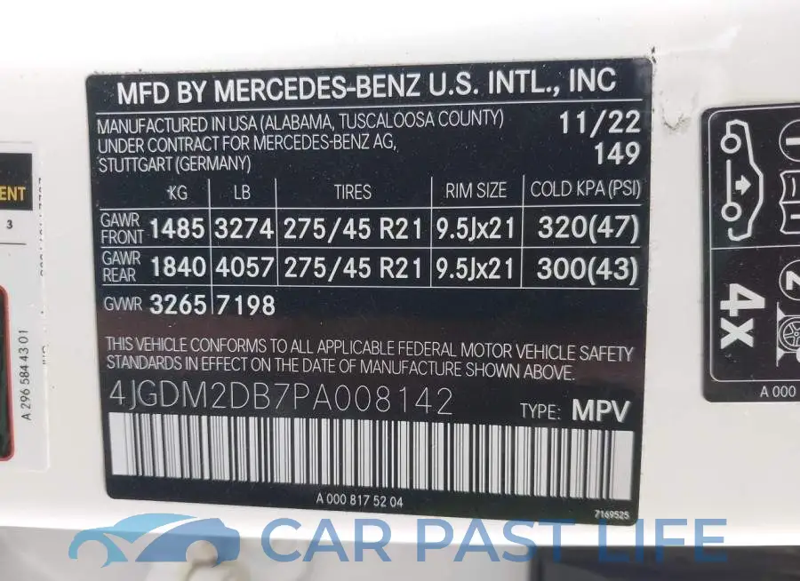 4JGDM2DB7PA008142# 9