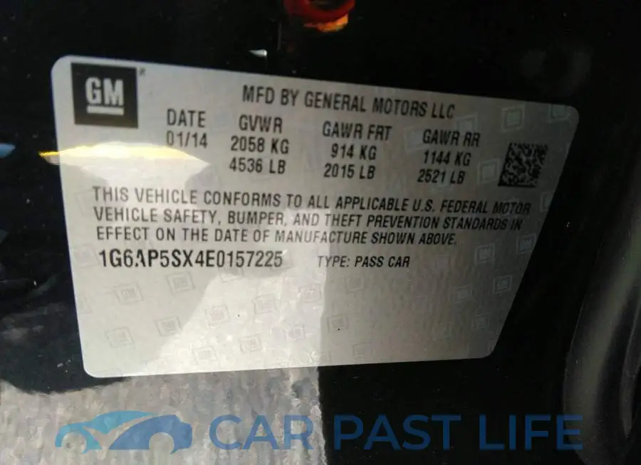 1G6AP5SX4E0157225# 9