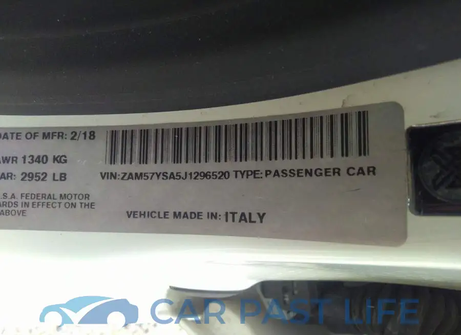 ZAM57YSA5J1296520# 9