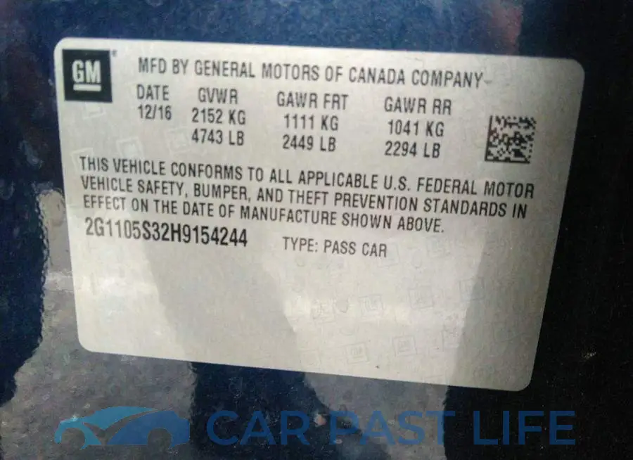 2G1105S32H9154244# 9