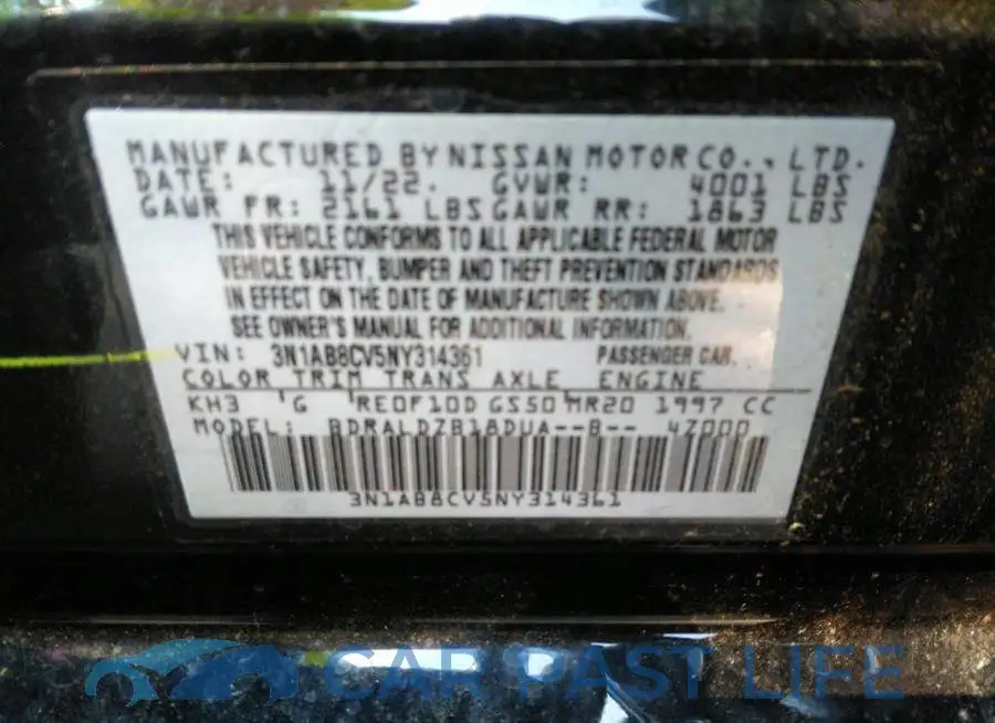 3N1AB8CV5NY314361# 9