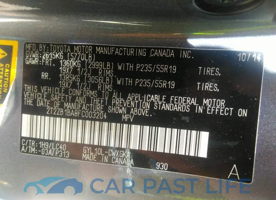 2T2ZB1BA8FC003204# 9