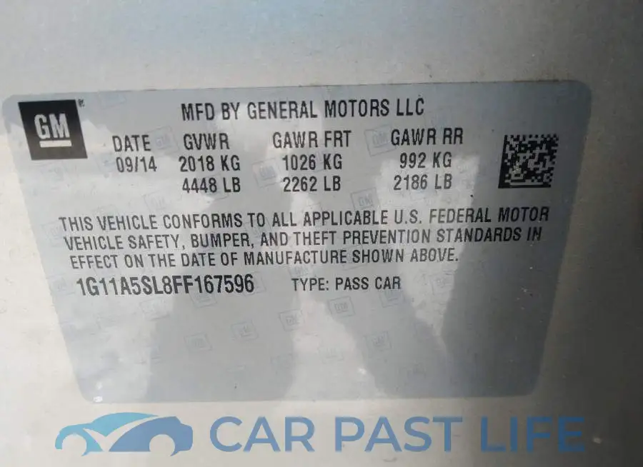 1G11A5SL8FF167596# 9