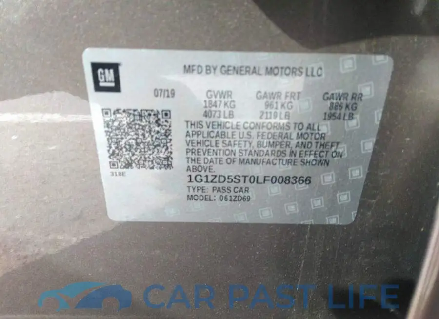 1G1ZD5ST0LF008366# 9